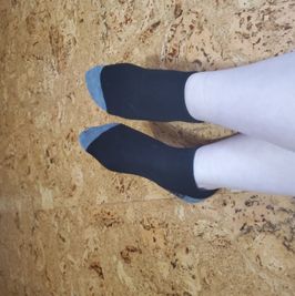 Dirty Ankle Socks: Black with Grey