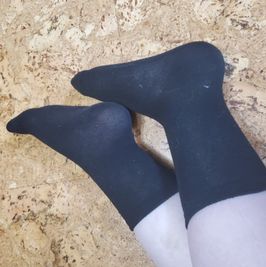 Dirty above ankle socks: Black