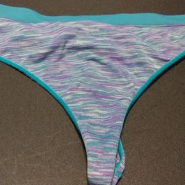 TEAL STRIPED THONGS