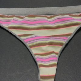 PINK TAN  STRIPE THONG