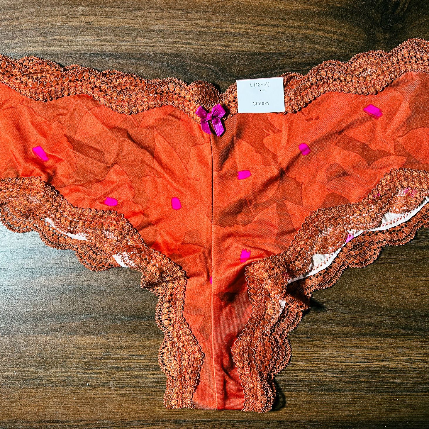 Orange Cheeky Silky Panties