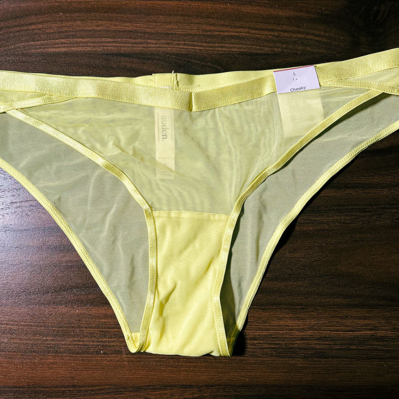 Yellow Mesh Cheeky Panties