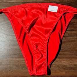 Red Silky Cheeky Panties