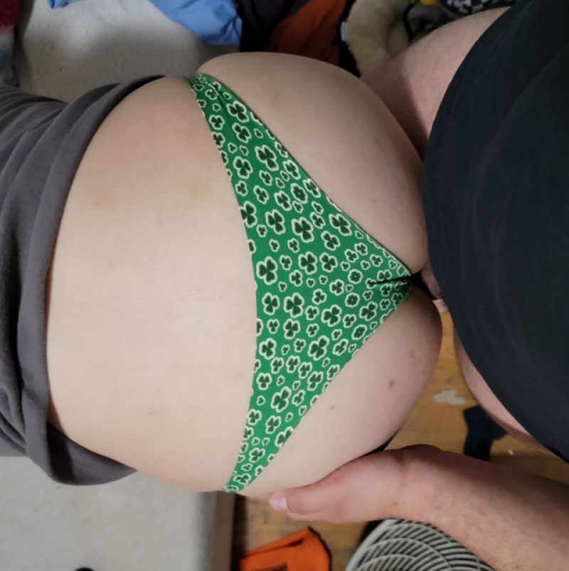 Green St Patricks Day thong