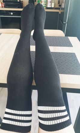 Black thigh high socks