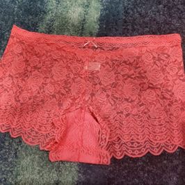 Pink Nylon Stretch Lace 3XL Boyshort