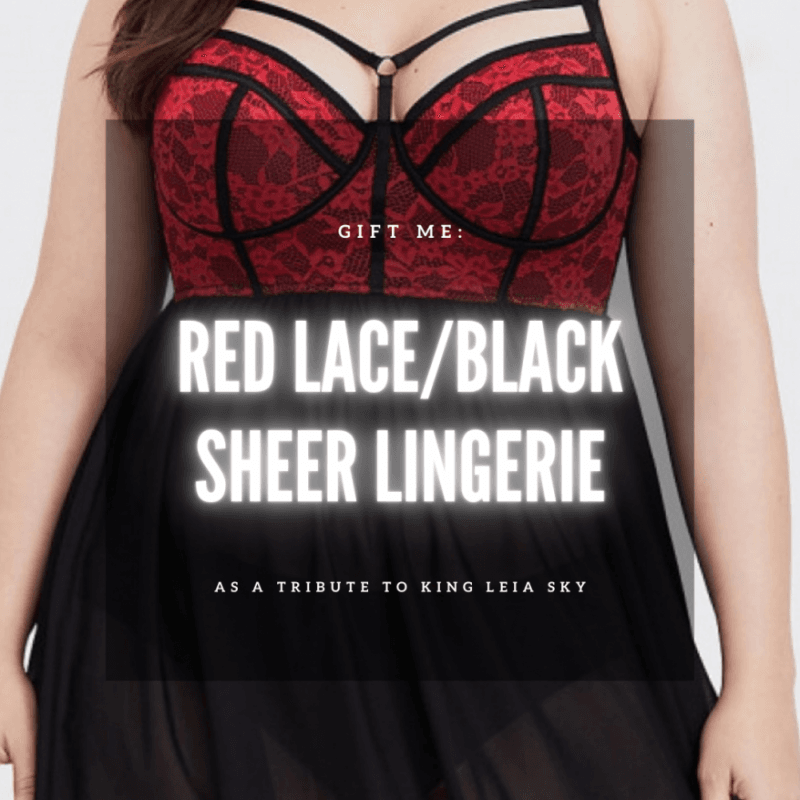 Gift Me: Red Lace Black Sheer Lingerie