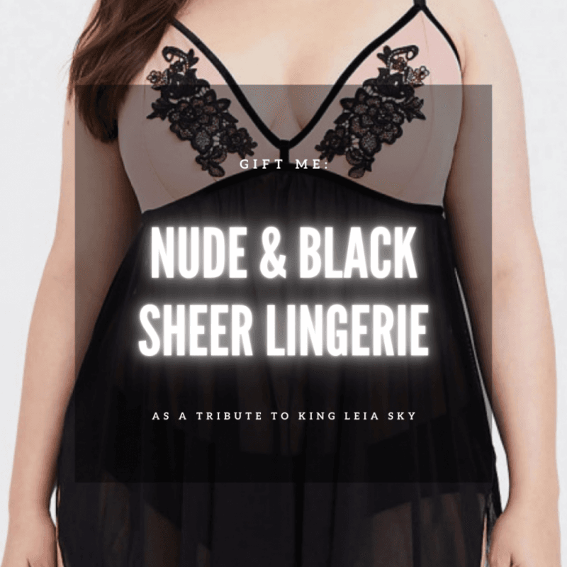 Gift Me: Nude and Black Sheer Lingerie