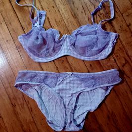 Cute Lilac and Lace Bra and Panty Set