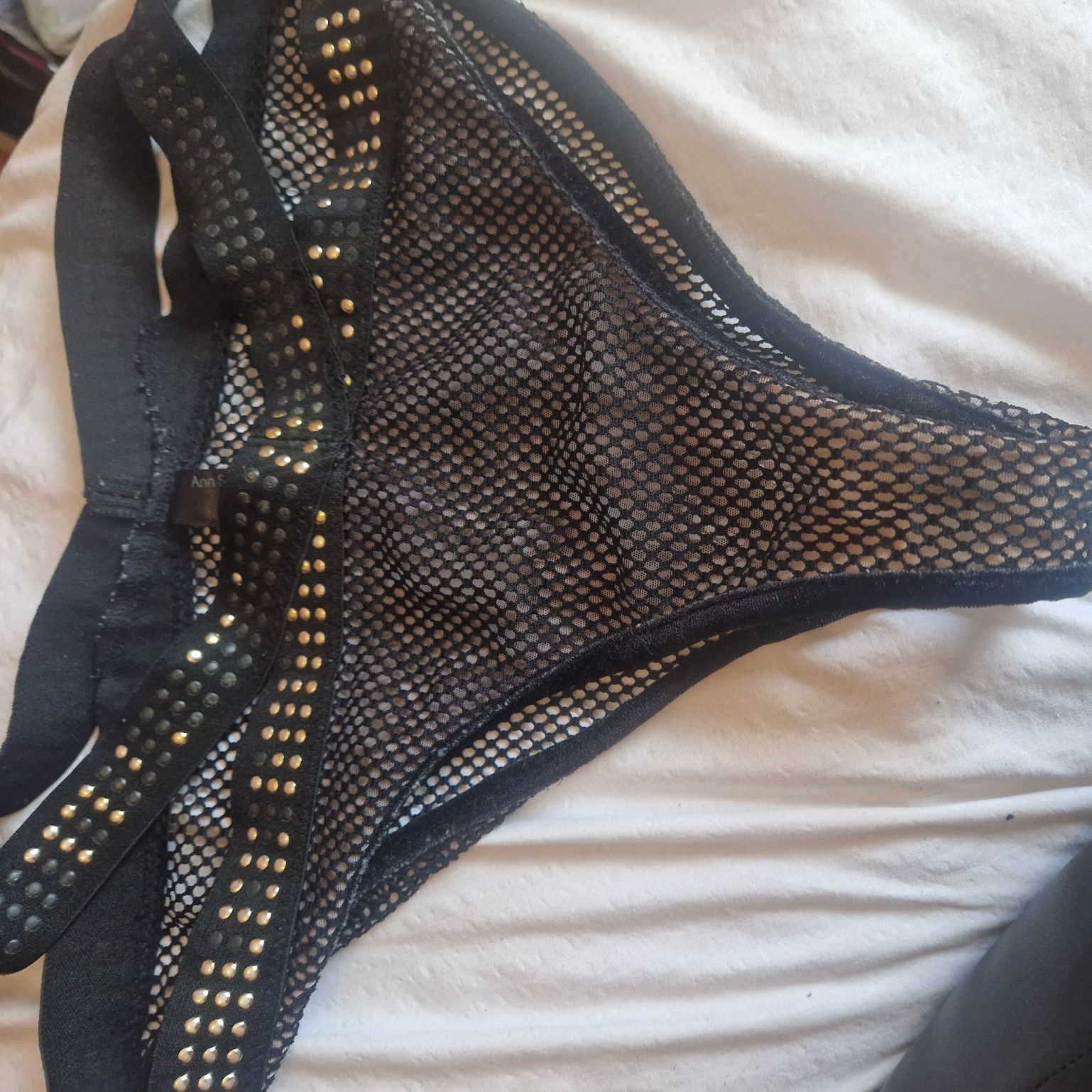 Sexy fishnet and studded Ann summers panties