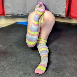 Over the Knee Striped Socks