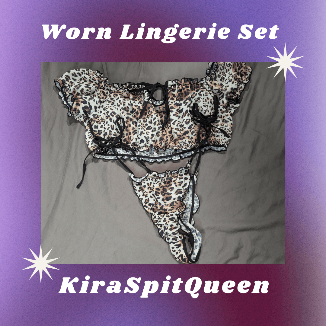 Leopard Lingerie Set with thong panties