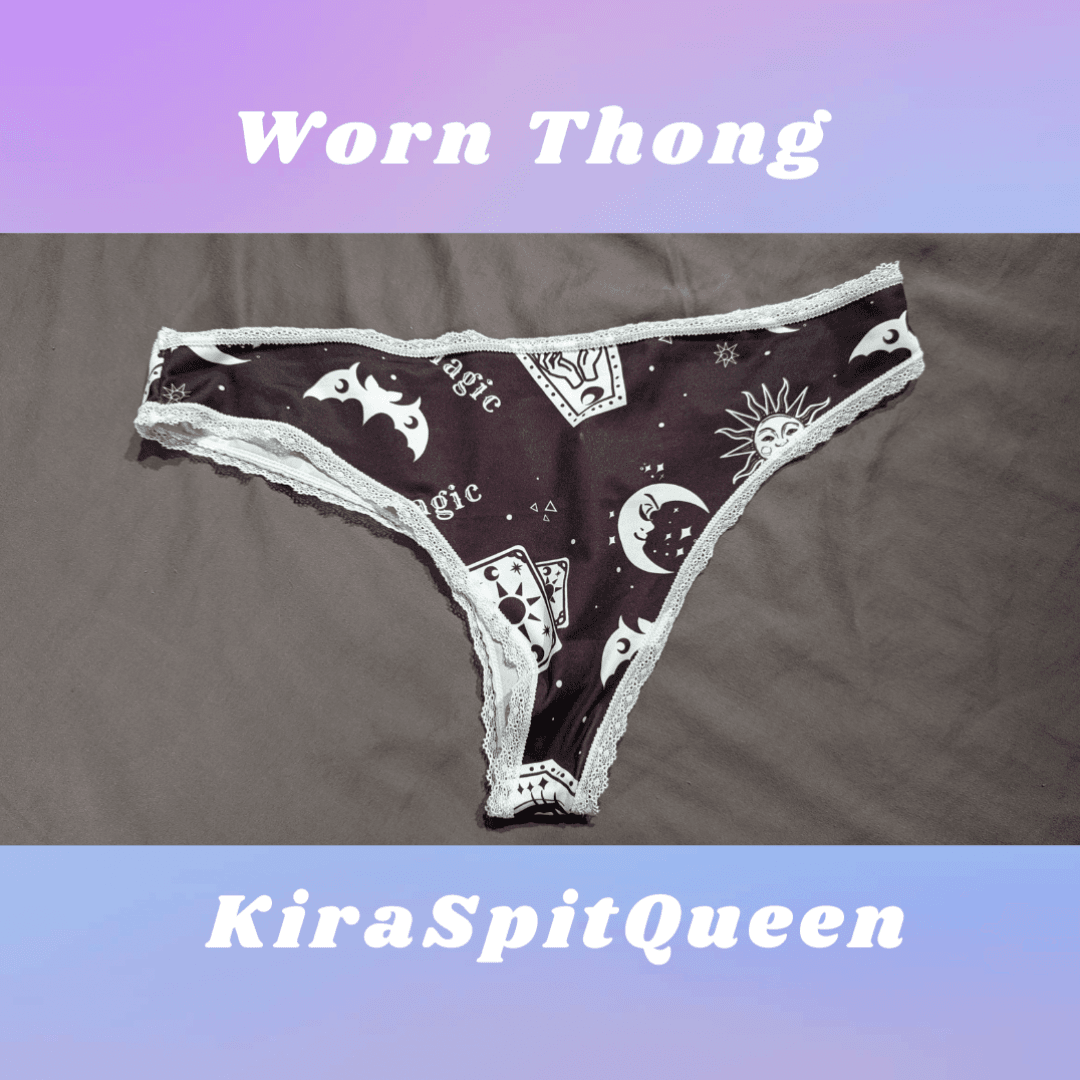 Worn Goth Thong with some Lace