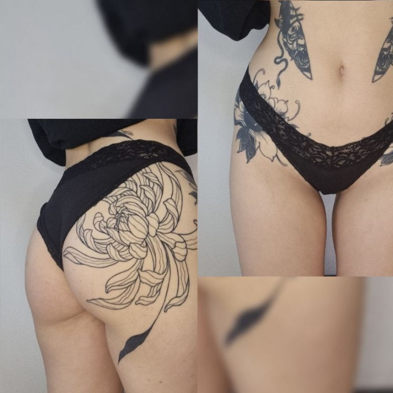 Black lace cotton panties