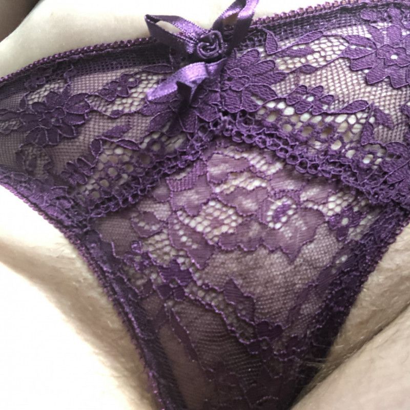 purple lace panties