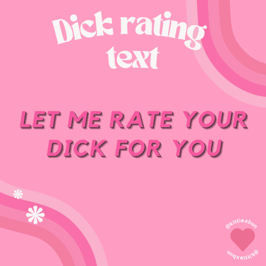 Dick rating in text