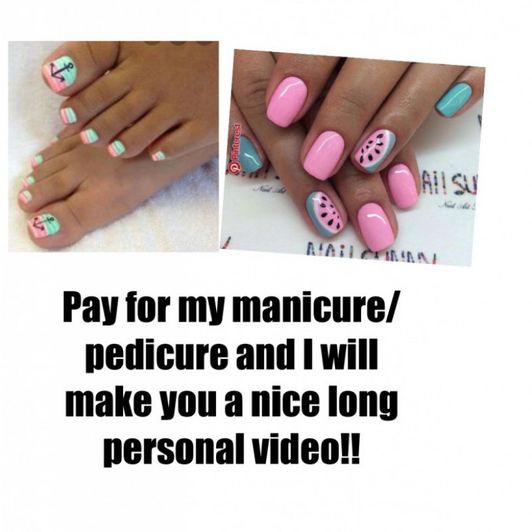 Pay for my manicure and pedicure