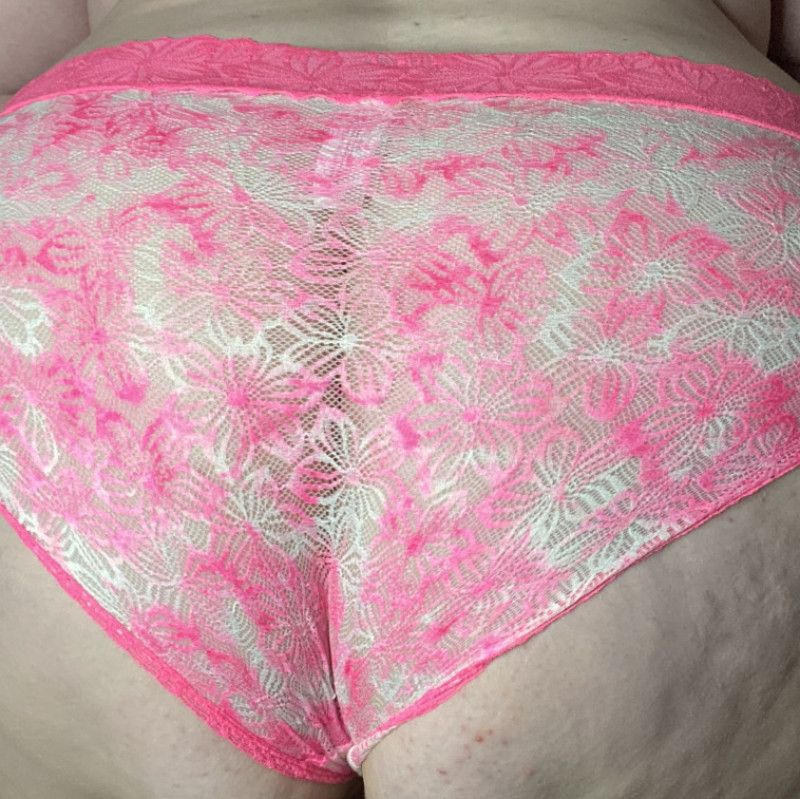 White and Pink Flower Brief