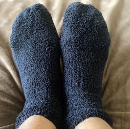 Fuzzy black socks