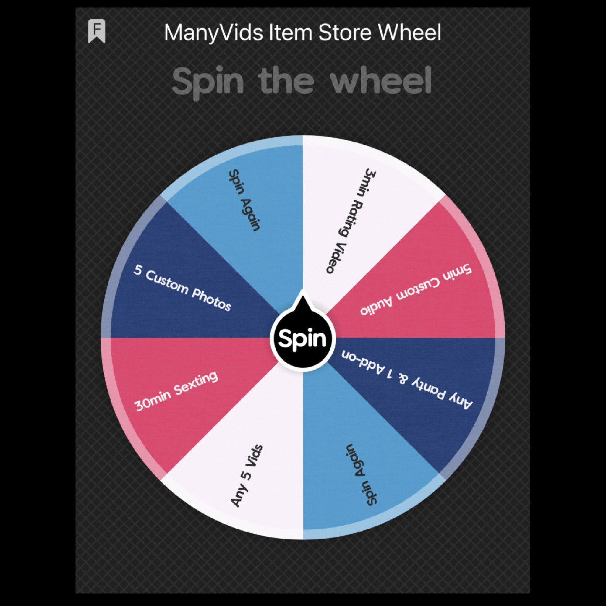 Store Items Wheel Spin