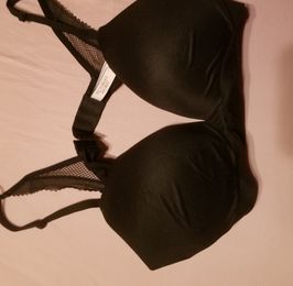 Victorias secret black mesh back bra