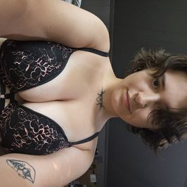 Black and Rose Gold Used Bra