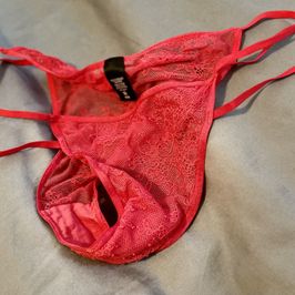 Victorias Secret used panties red size M