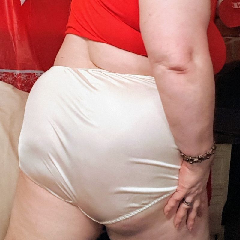 Ivory Granny Style Satin Panties