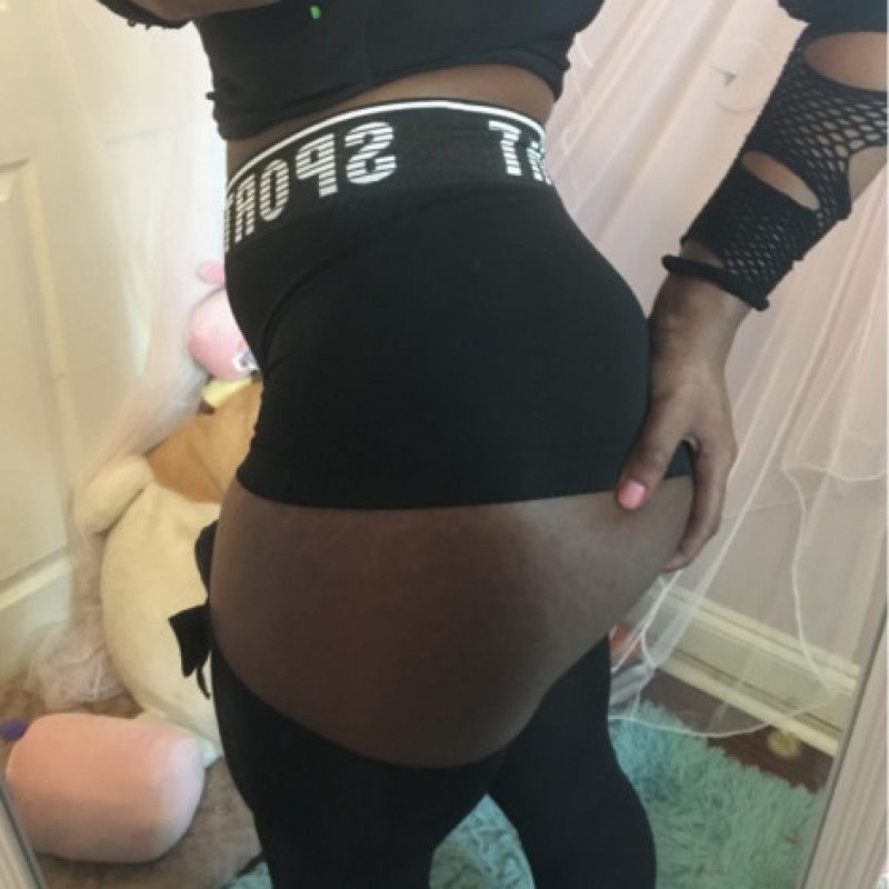 Black sport shorts panties