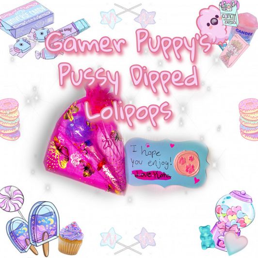 Gamer Puppys Pussy Dipped Lolipops