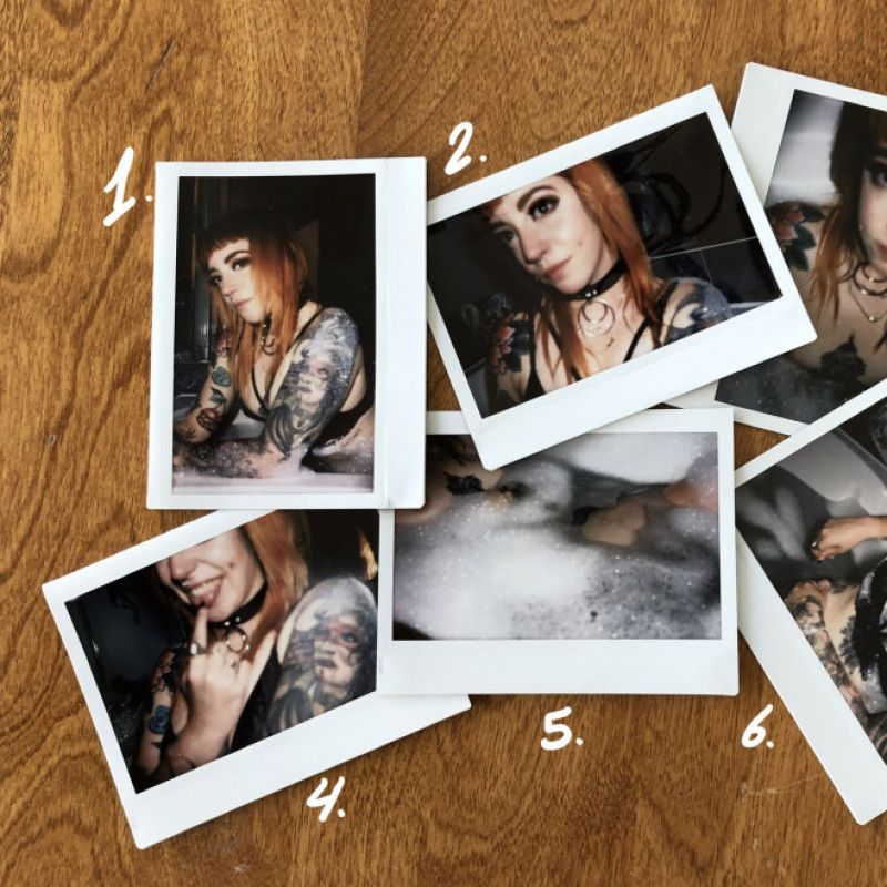 Grunge bath time Polaroids