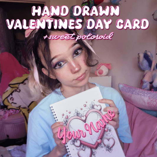 Hand Drawn Valentine and CUTE POLOROID