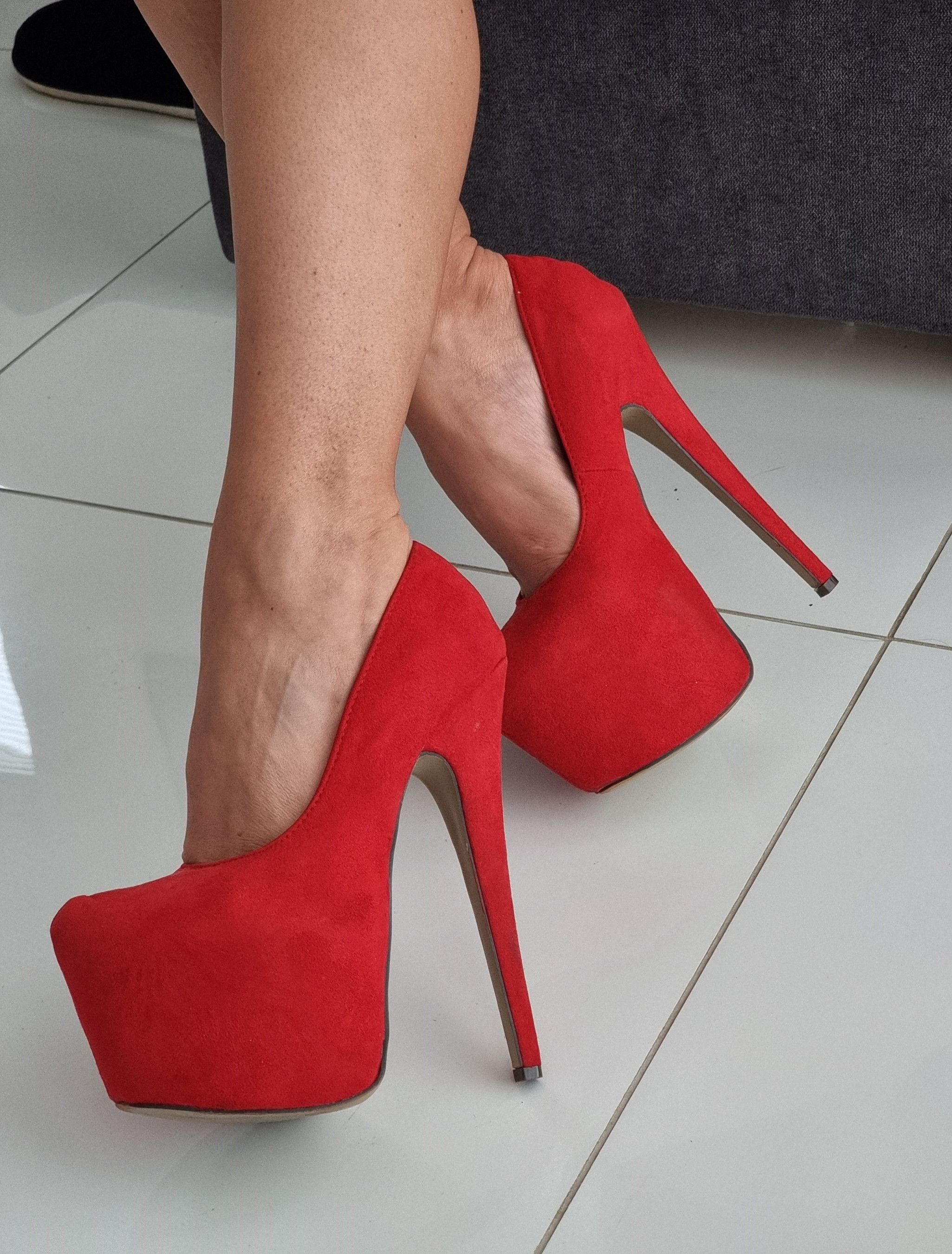 My legendary red platform heels