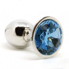 925 Sterling Silver Butt Plug Aquamarine