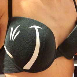 Black smiley bra