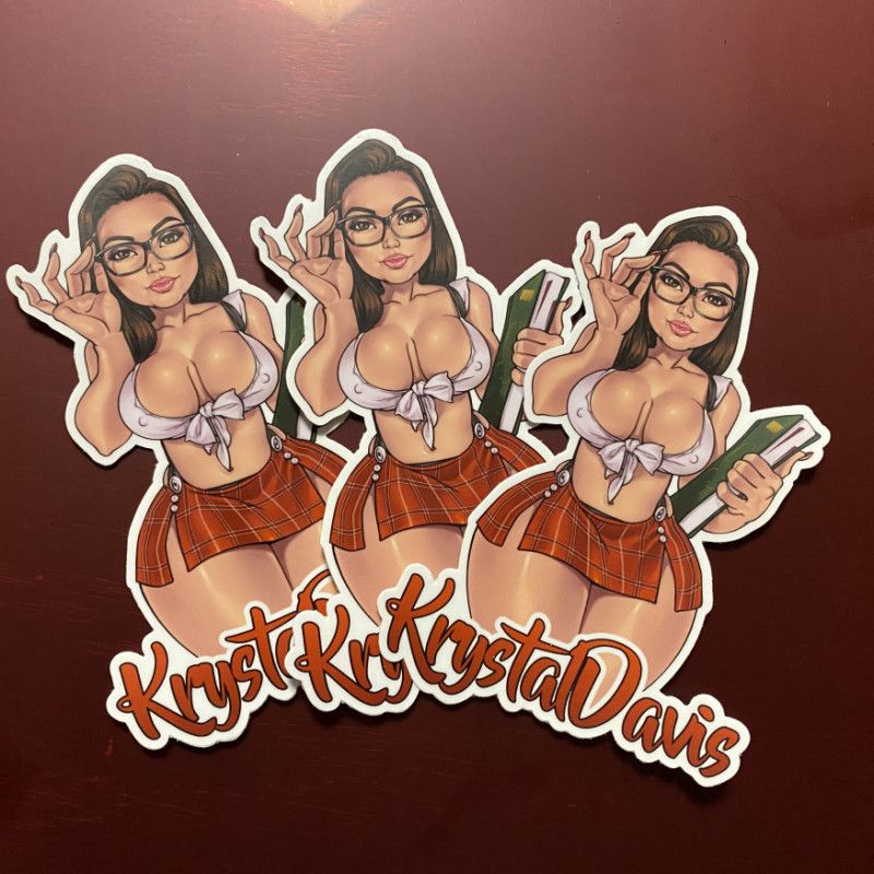 Krystal Davis Schoolgirl Sticker