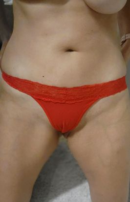 Red thong pantie