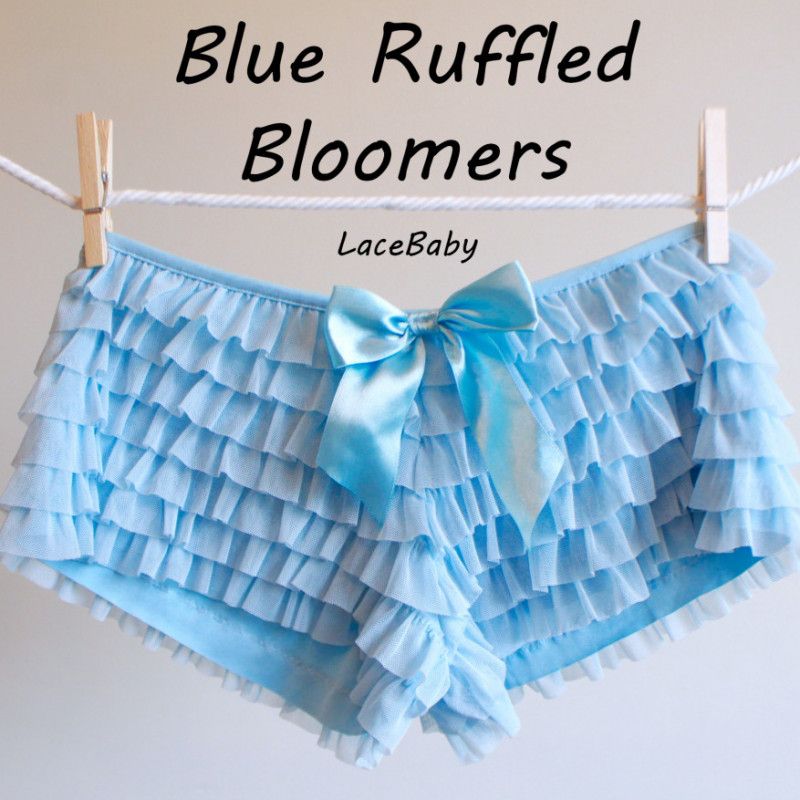 Blue Ruffled Bloomers