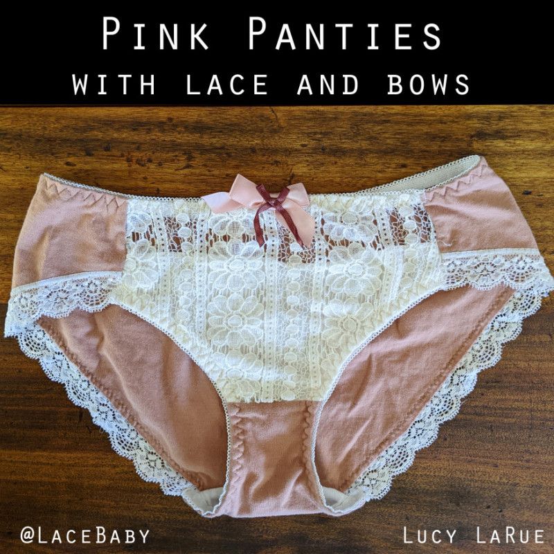 Pink Panties with Lace and Bows