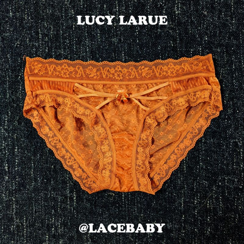 Fancy Burnt Orange Lace Panties