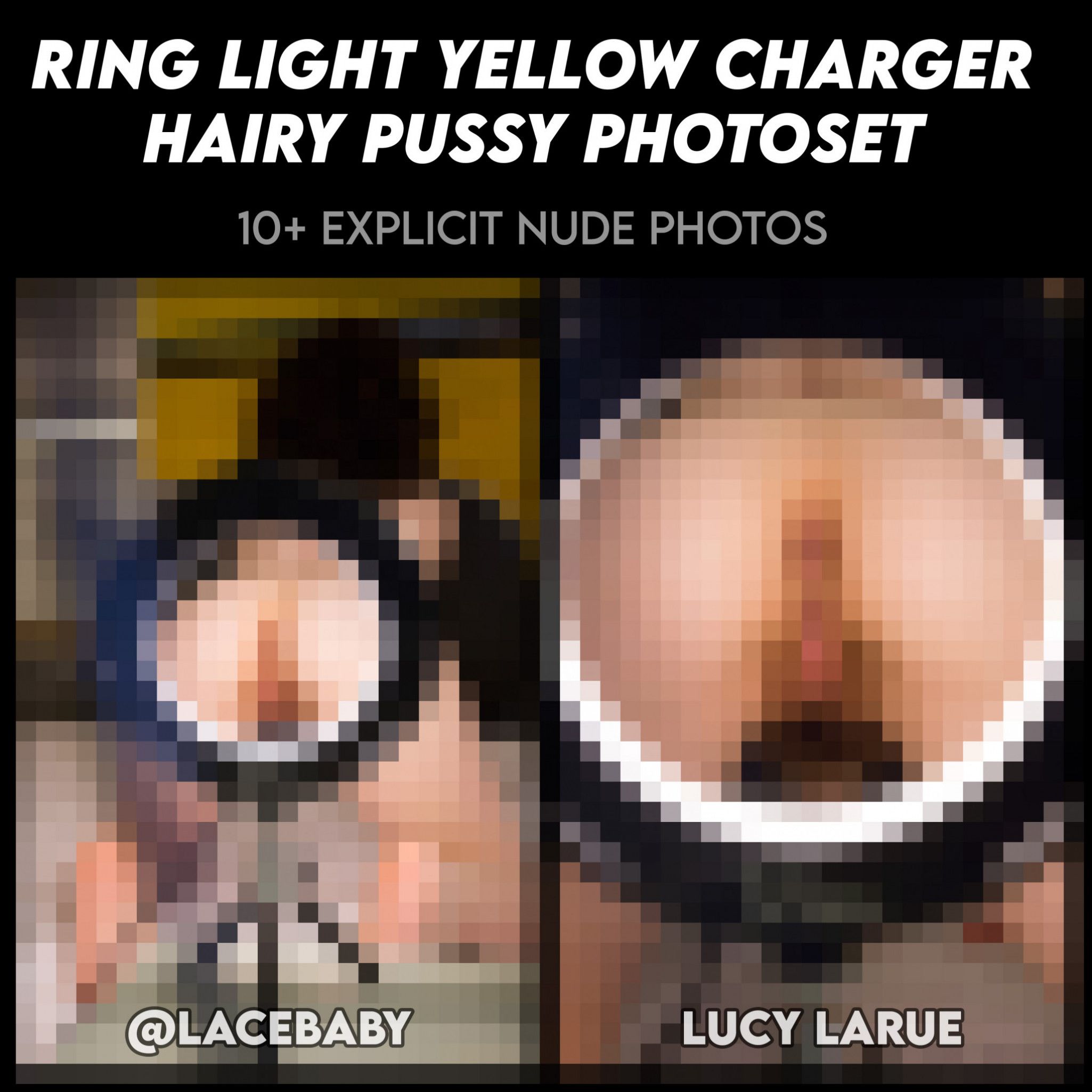 Ring Light Yellow Charger Hairy Pussy Photoset