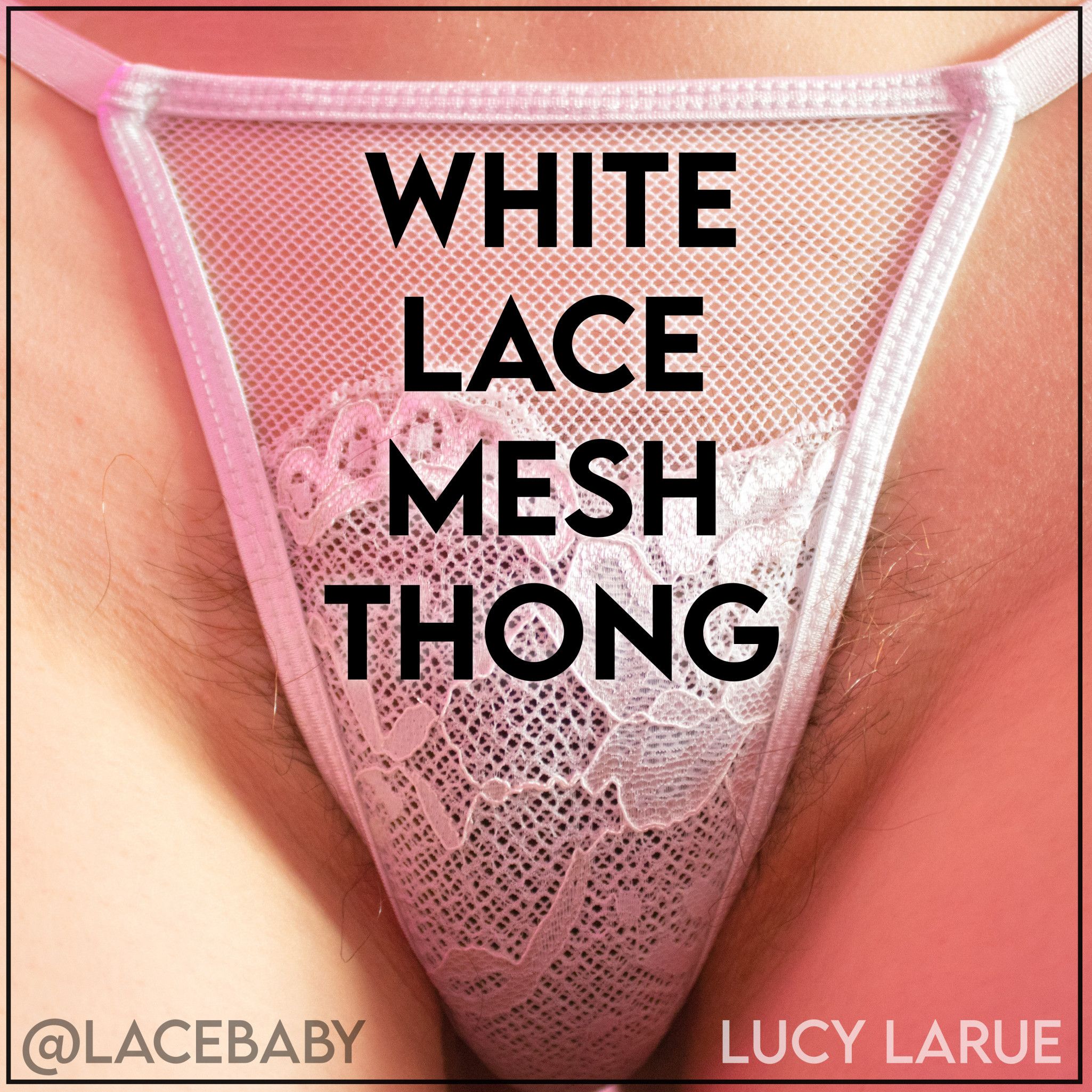 White Lace Mesh Thong