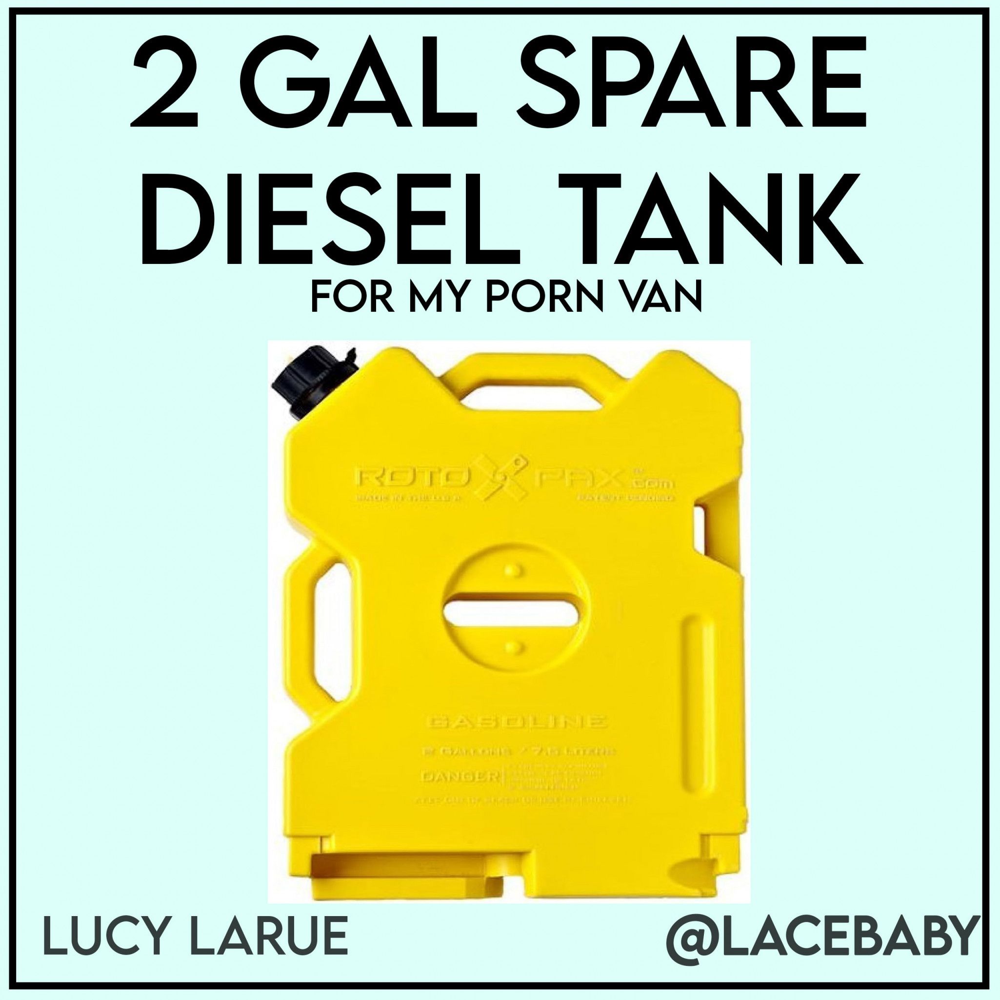 2 Gallon Spare Diesel Tank for my Porn Van