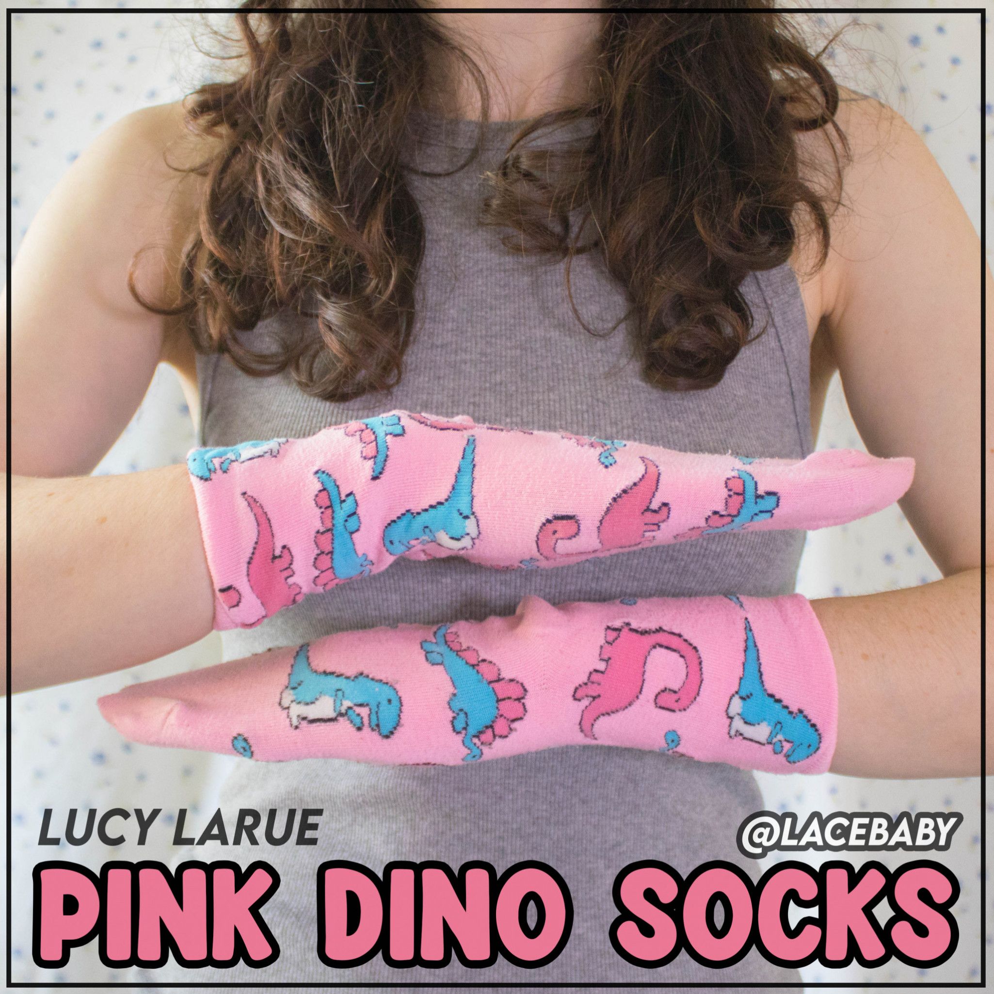 Pink Dino Socks