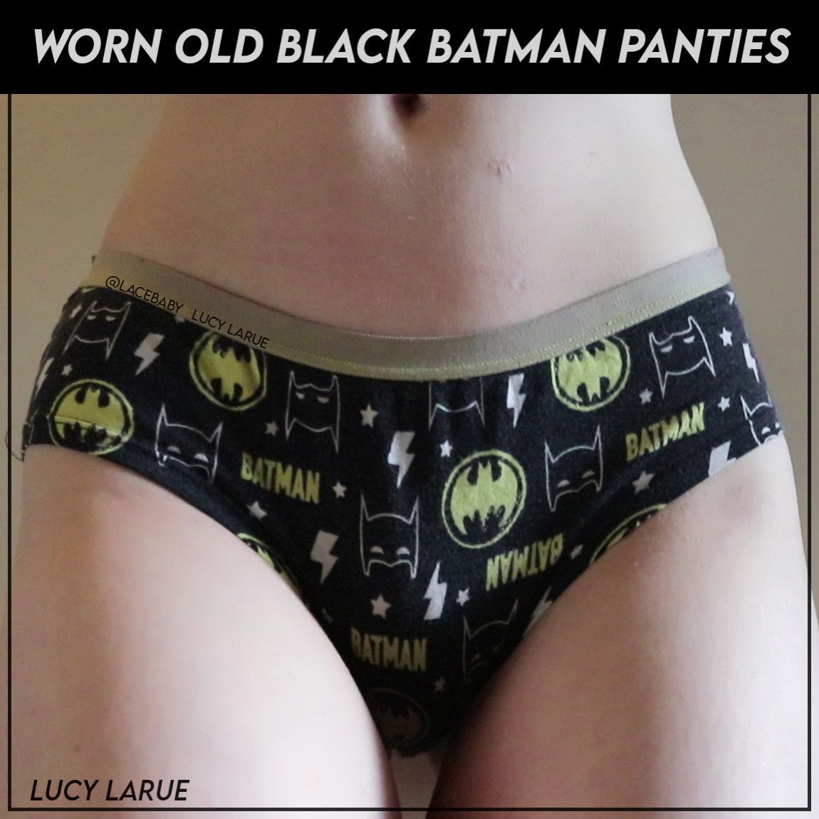 Worn Old Black Batman Panties