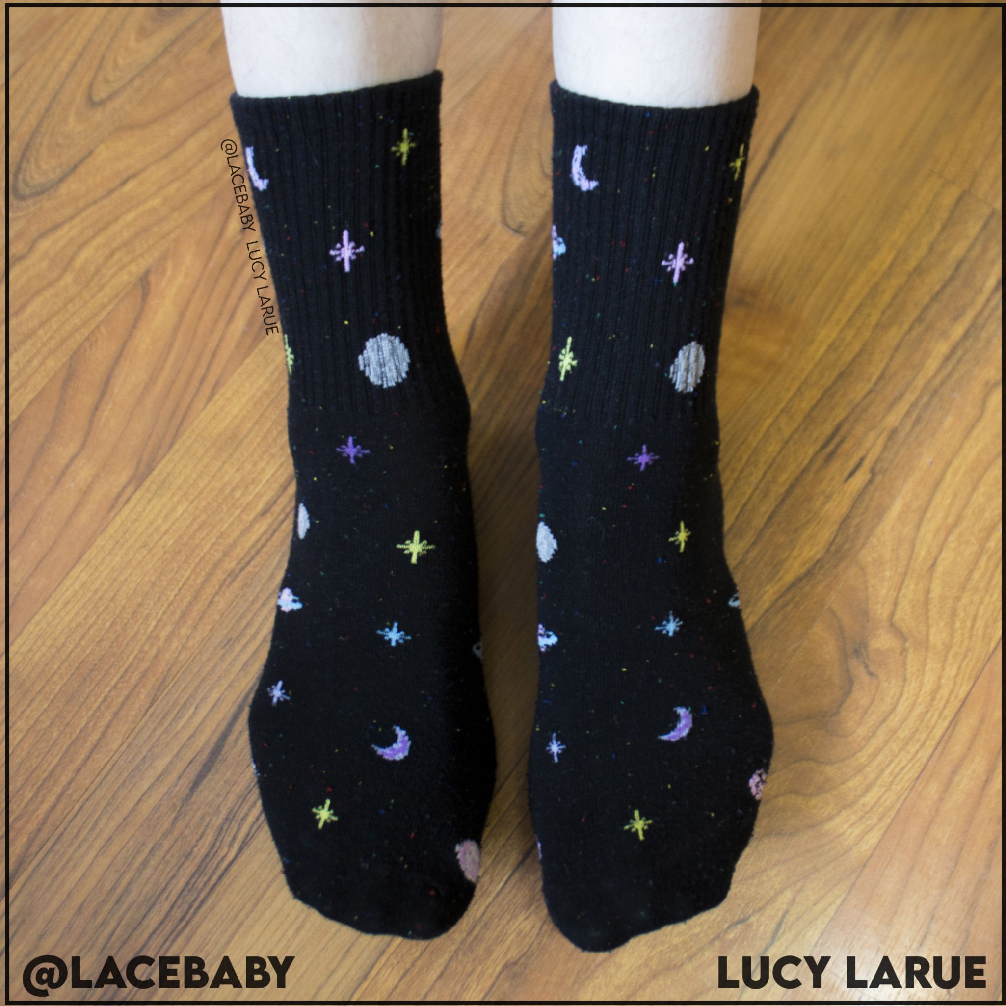 Black Galaxy Space Socks