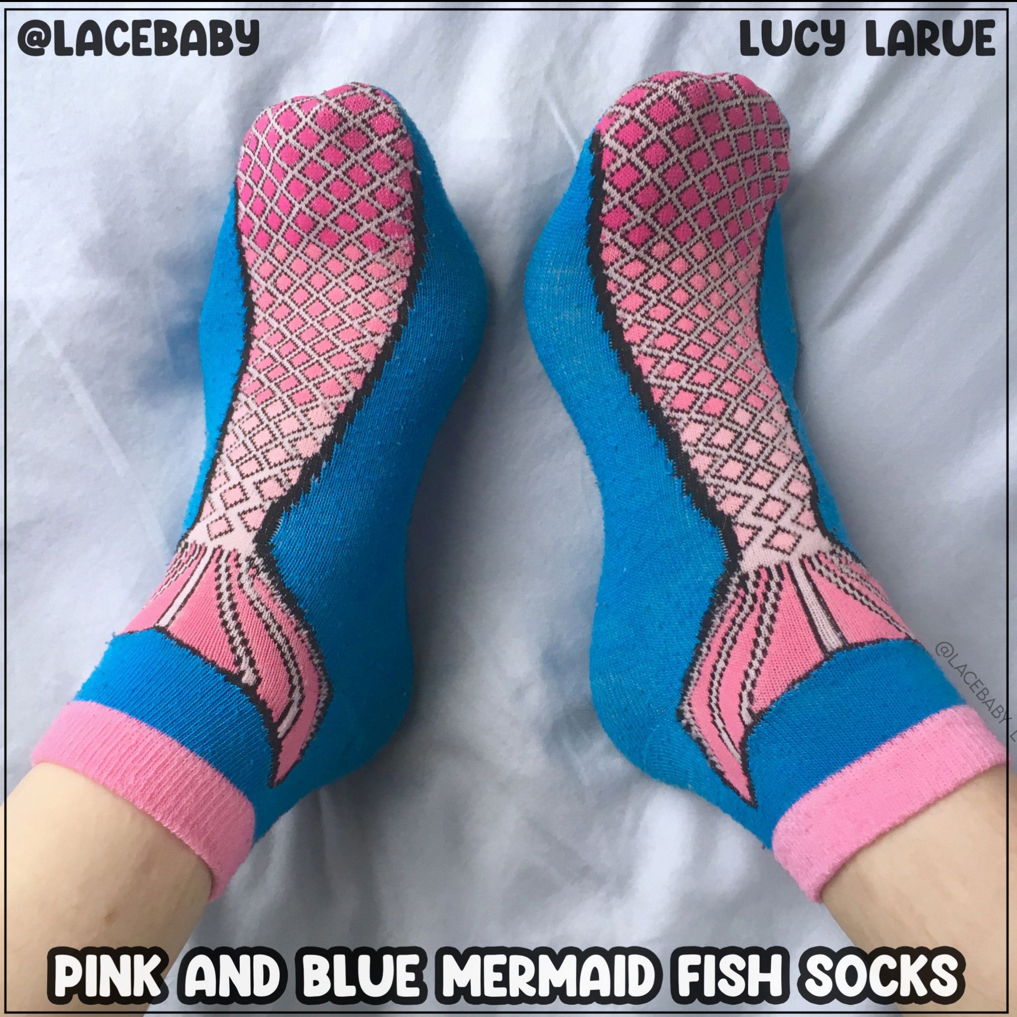 Pink and Blue Mermaid Fish Socks