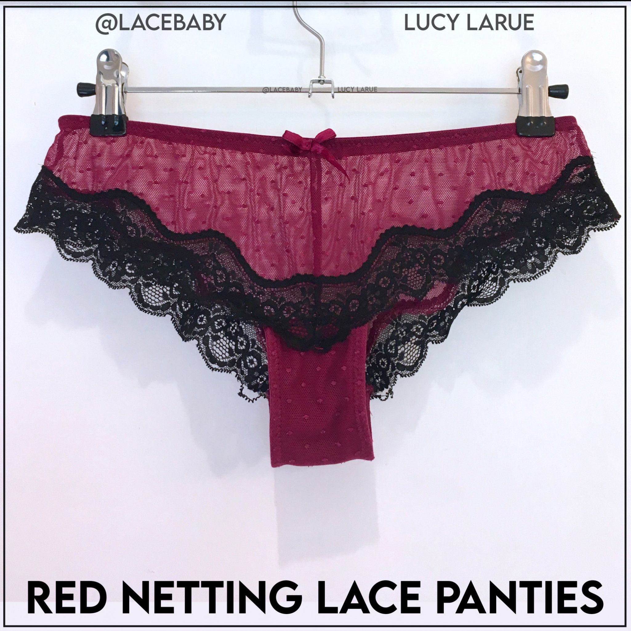 Red Netting Lace Panties