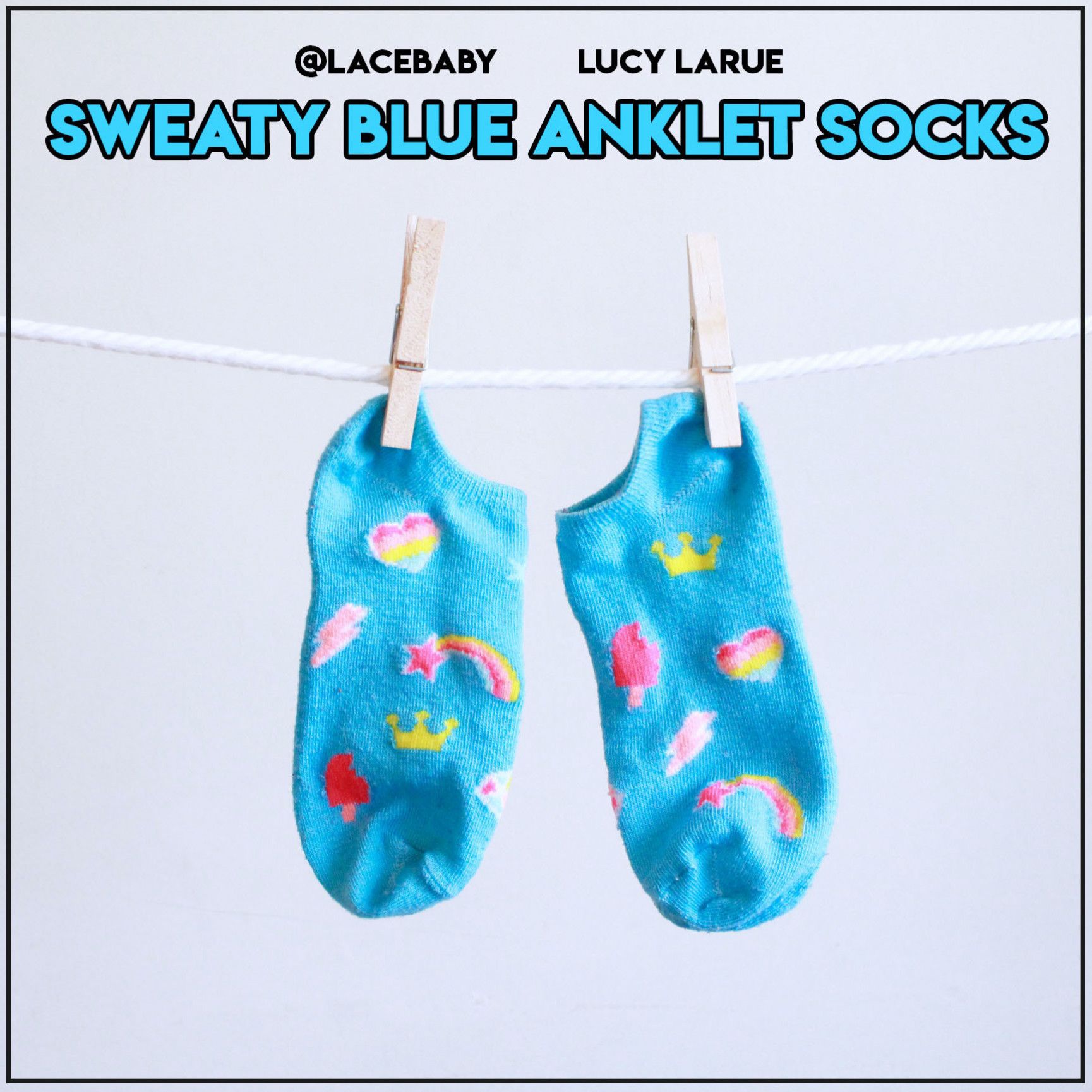 Sweaty Blue Anklet Socks