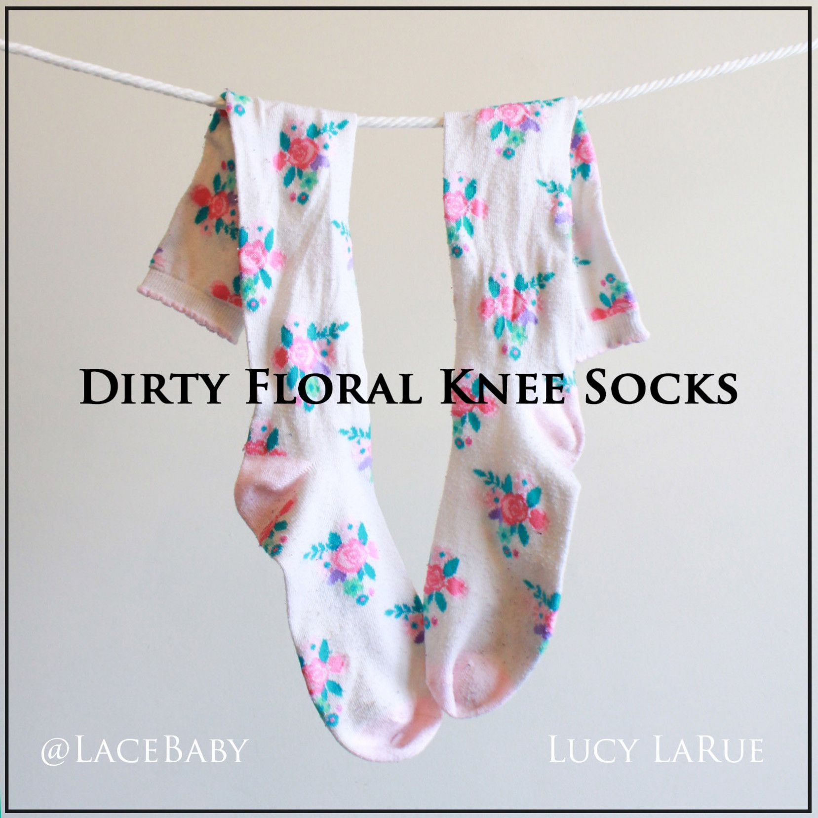 Dirty Floral Knee Socks